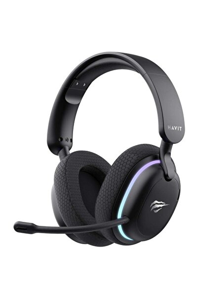 Havit Căști de gaming Fuxi-H7, fără fir/cu fir, iluminare RGB (Negru)