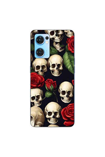 OEM Husa compatibila cu Oppo Reno7 5G Silicon Gel Tpu Model Skulls and Roses