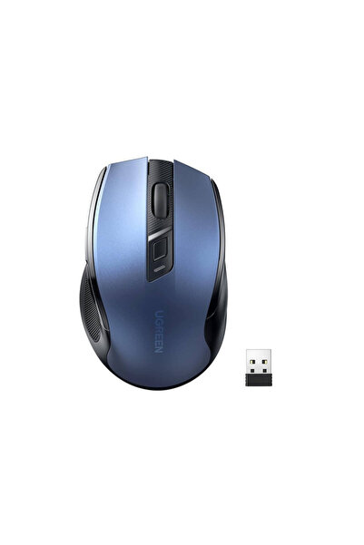 Ugreen Mouse MU006, Wireless 2.4Ghz, USB, 4000 DPI (Albastru/Negru)