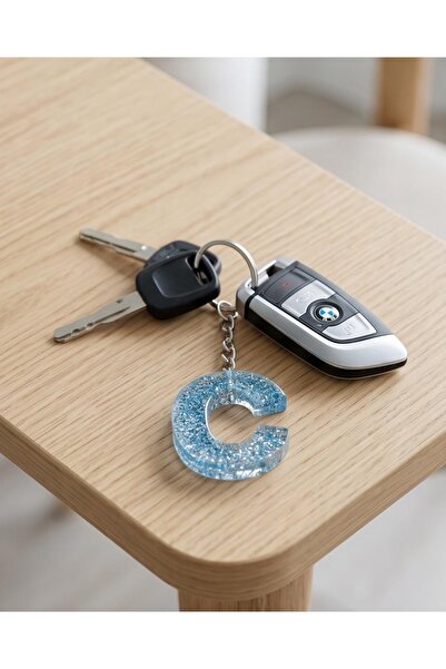 Luvia Accesories Keychain Letter C Epoxy Keychain