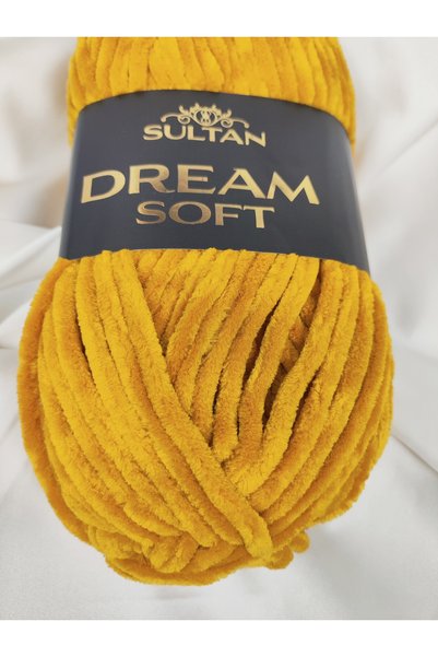 Sultan Dream Soft Velvet Mustard Hand Knitting Yarn 100Gr. 120 Meters. (1 Piece) - Color: 943