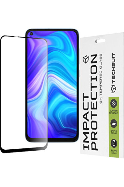 Techsuit 111D Πλήρης Κόλλα Πλήρες Κάλυμμα Οθόνης Σκληρυμένο Γυαλί Μαύρο (Redm...