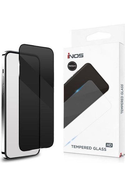 inos 2.5D 0.33mm Μαύρο Σκληρυμένο Γυαλί Απορρήτου (iPhone 16 Pro Max / iPhone...