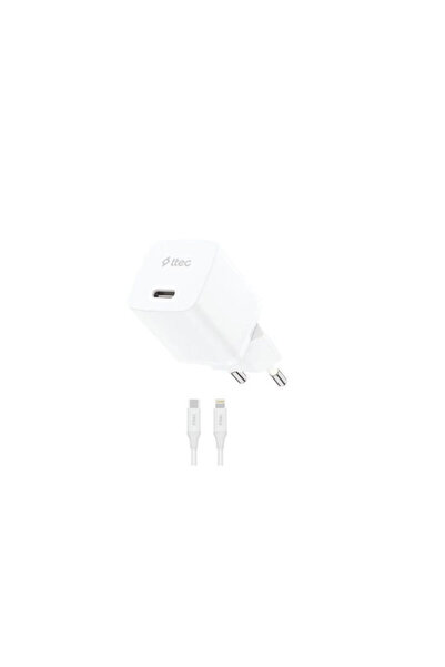 Ttec Φορτιστής GaN με θύρα USB-C και καλώδιο USB-C σε Lightning, 20W Power De...