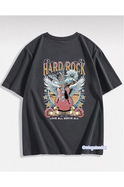 Minga London Μπλουζάκι Oversize με στάμπα HardRock για τη νέα σεζόν