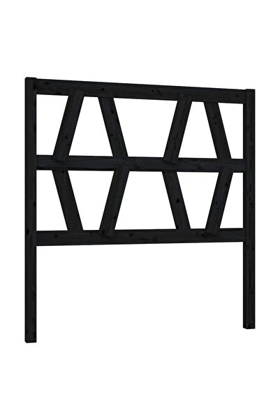 vidaxl Tăblie de pat, negru, 81x4x100 cm, lemn masiv de pin