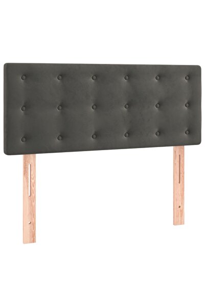 vidaxl Tăblie de pat, gri închis, 80x5x78/88 cm, catifea