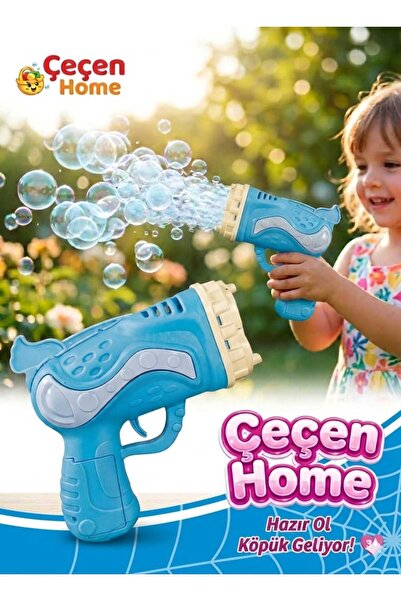 ÇEÇEN HOME (1 Adet) Köpük Baloncuk Tabancası 21 Kanallı Çılgın Baloncuk Taban...