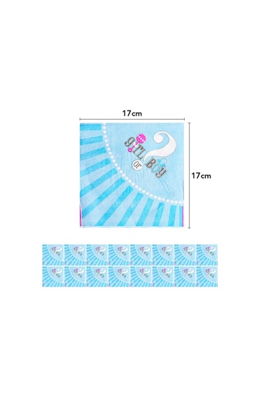 PHN MAG Set 16 servetele din hartie model Boy or Girl pentru petrecerea de ge...