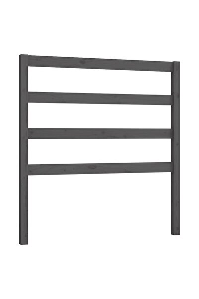 vidaxl Bedside table, gray, 96x4x100 cm, solid pine wood