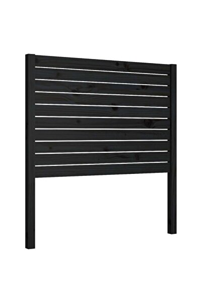 vidaxl Tăblie de pat, negru, 81x4x100 cm, lemn masiv de pin