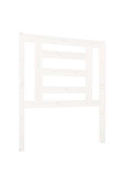 vidaxl Bedside table, white, 81x4x100 cm, solid pine wood