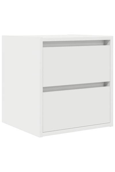 vidaxl Noptiera montata pe perete alb 38x34x40 cm