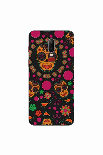 OEM Калъф, съвместим с OnePlus 6, силиконов гел TPU модел, с десен Хелоуин, ф...
