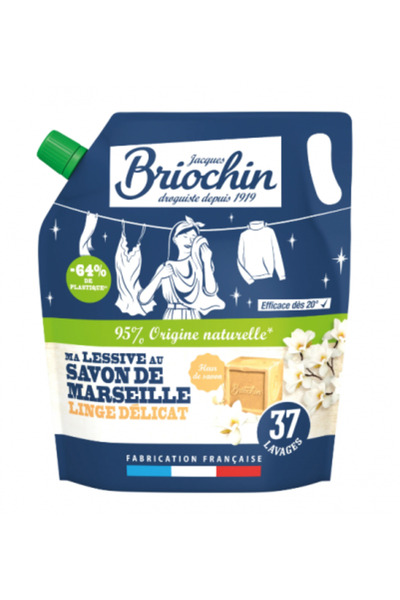BRIOCHIN Rezervă detergent de rufe, țesături delicate, Marsilia 1.7 L