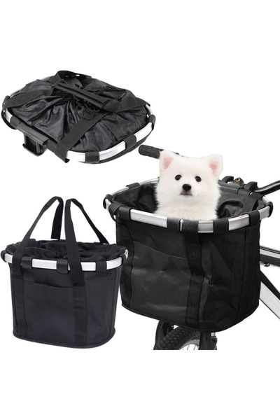 Mardil Foldable Bicycle Handlebar Basket Quick Release 15L Black, Waterproof ...