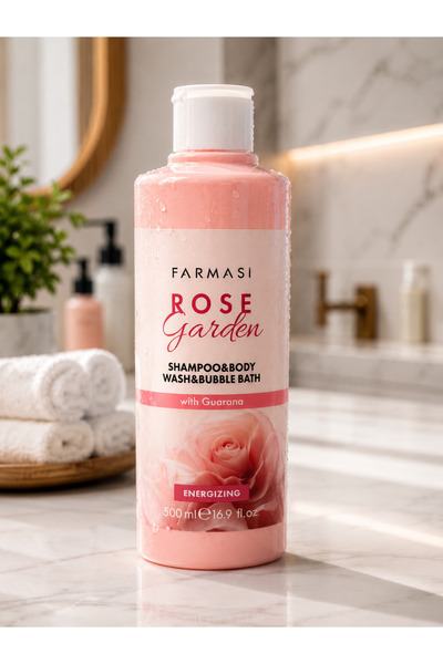 Farmasi Rose Garden Şampuan & Vücut Yıkama Köpük Banyosu 500 ml Gül Kokulu