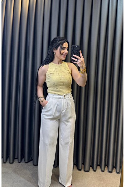 Nisam Tencel Pleated Palazzo Trousers