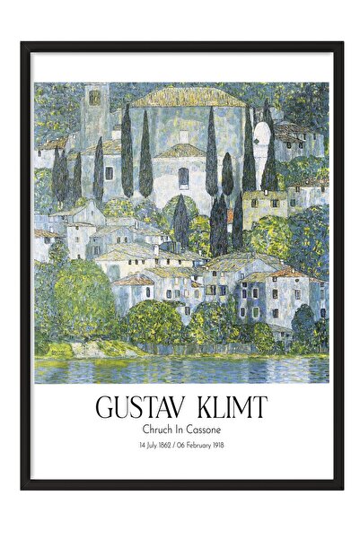 Postifull Gustav Klimt - Chruch in Cassone, Black Framed Painting, Art Series...