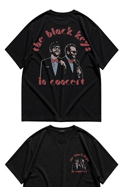 Fuddy Moda Unisex μπλουζάκι με στάμπα στην πλάτη The Black Keys In Concert, O...