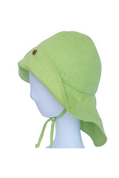 Azitta Zatta Design Palarie de soare pentru copii din in prespalat,Culoare Ve...