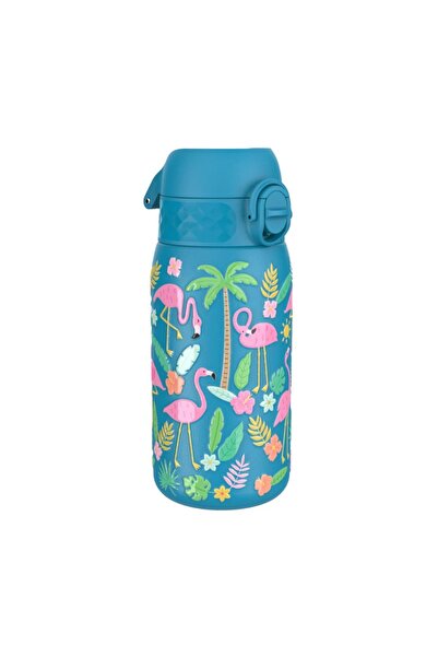 Ion8 Sticla apa pentru copii, inox, 400ml, Flamingos -