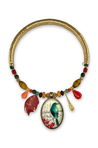 Bozhi Necklace Glass Beads Elegant Gift