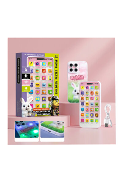 PlayFun Telefon Jucărie Educativ pentru Copii – Ecran Tactil, Lumini și Muzic...