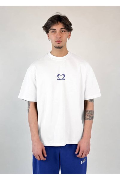 zaee 2M motive Taşlı Oversize T-shirt