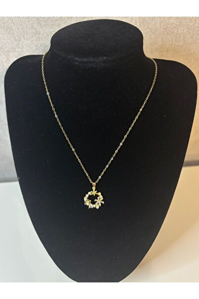 SEM STORE 316L Steel Chain Gold Color Pearl Flower Model Necklace