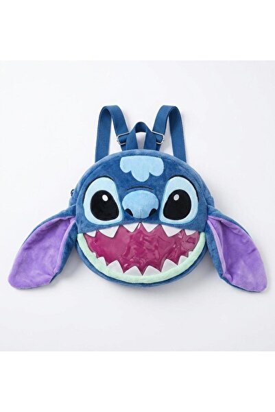 NETAVANTAJ Lilo Stitch Tasarımlı 3D Uzun Kulaklı Peluş Mini Sırt Çantası