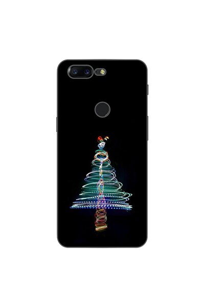 OEM Husa compatibila cu OnePlus 5T Silicon Gel Tpu Model Craciun Brad Neon