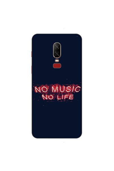 OEM Θήκη συμβατή με OnePlus 6 από σιλικόνη gel TPU, με την επιγραφή  "No Musi...