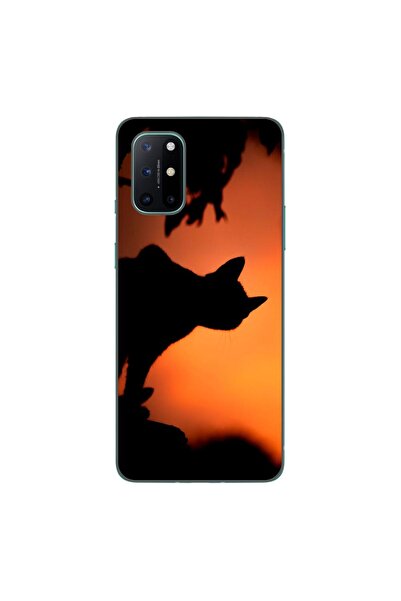 OEM Husa compatibila cu OnePlus 8T Silicon Gel Tpu Model Halloween Pisica Neagra