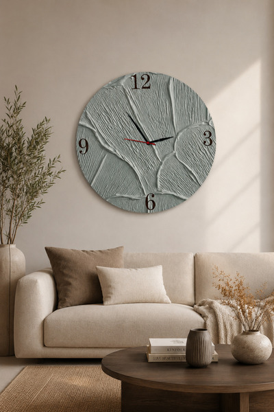 Last Summer Design Modern Dokulu Duvar Saati – 50x50 cm