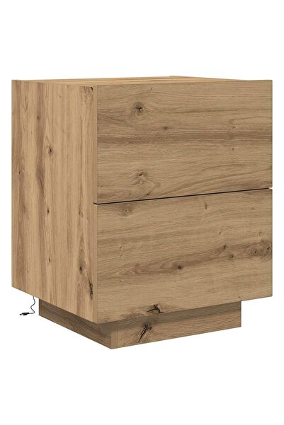 vidaxl Dulap de noapte Stejar Artizanal 45 x 40 x 55 cm Lemn compozit