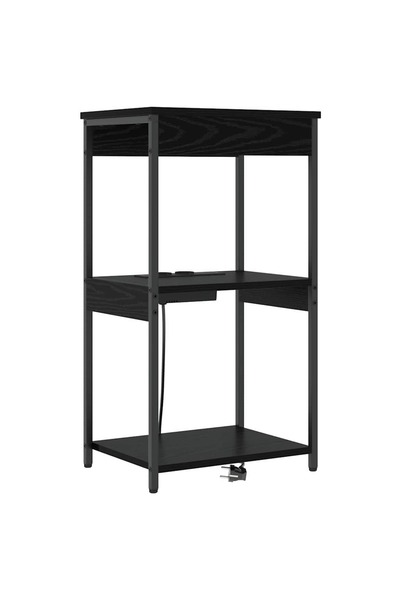vidaxl Dulap de noapte Stejar Negru 41 x 31 x 76 cm Lemn compozit