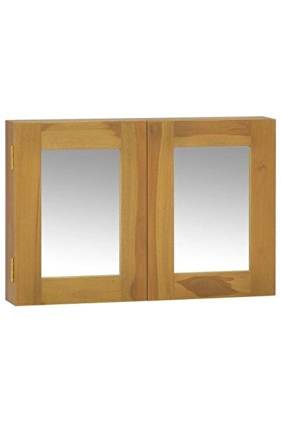 vidaxl Dulap cu oglindă, 60x10x40 cm, lemn masiv de tec