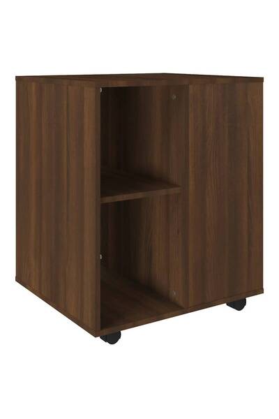 vidaxl Dulap cu roți, stejar maro, 60x53x72 cm, lemn prelucrat