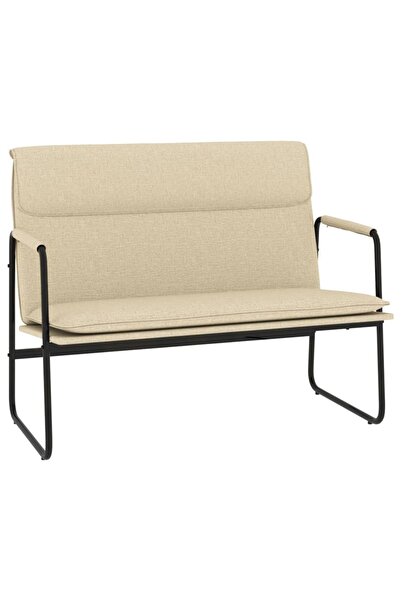 vidaxl Bancă, crem, 100x64x80 cm, textil