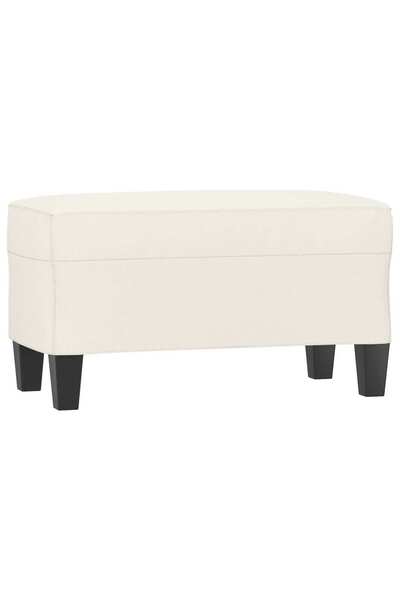 vidaxl Bancă, crem, 70x35x41 cm, piele ecologică