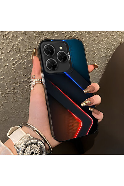 PATTERNOVA Tecno Spark 20 Pro 4G/5G Uyumlu Tekno Tarzı Birleşik Çizgili Kılıf...