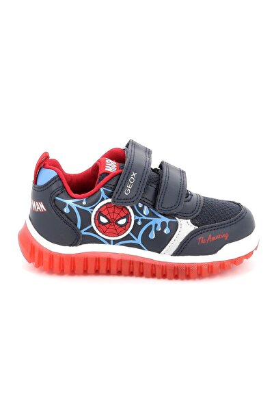 Geox Παιδικό Χαμηλό Casual για Αγόρι Spiderman Lightloo Ανατομικό με Φωτάκια ...