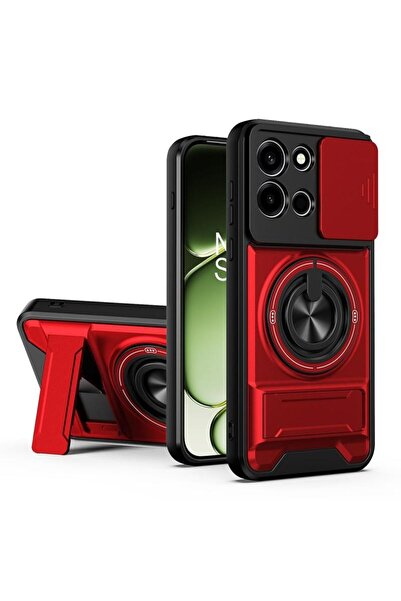 sscase Sliding Camshield Σκληρή Θήκη με Δαχτυλίδι και Stand Red (OnePlus Nord...