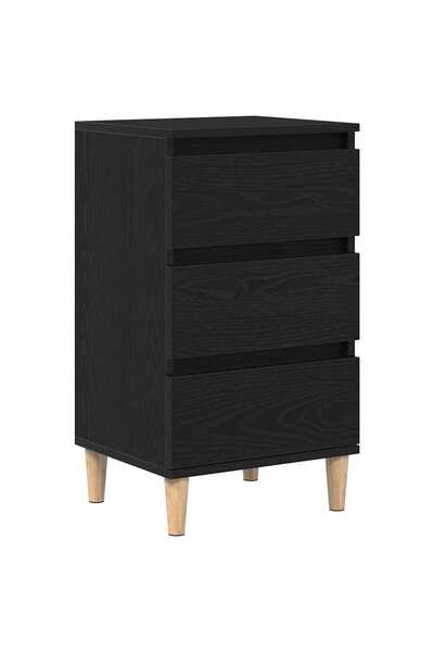 vidaxl Dulap de noapte Stejar Negru 40 x 35 x 70 cm Lemn compozit