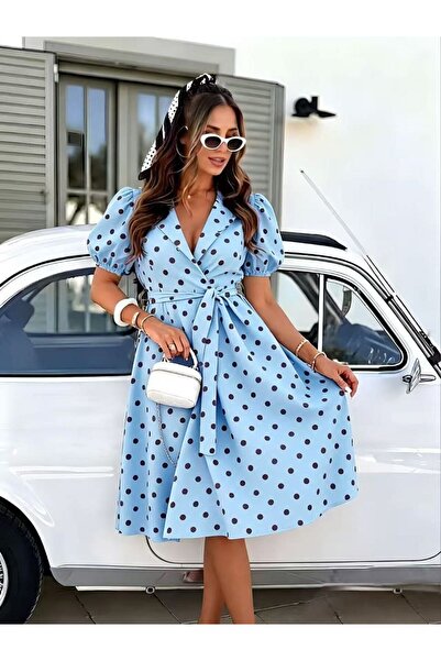 GLAMSI Mimosa elegant polka dot dress for women