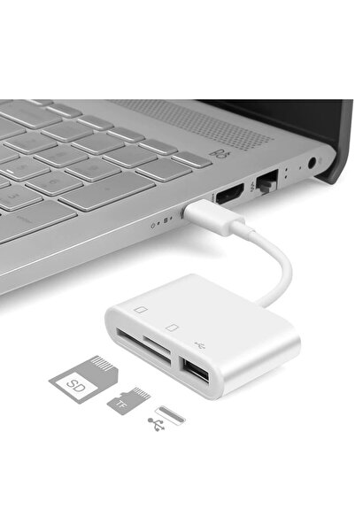 Yıldızan TAMGÜN Cititor de carduri USB Tip C la SD MicroSD TF, Convertor USB ...