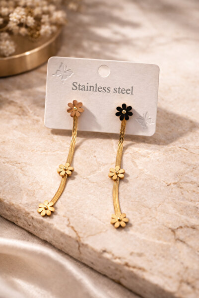 Bozhi Earrings Steel Silver Sparkling Style