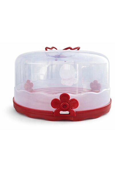 Natalia Design Round cake platter with handles and fastening system 26X26X14 ...