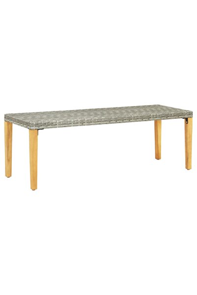 vidaxl Bancă de grădină, gri, 80 cm, poliratan